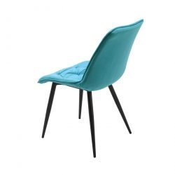 scaun catifea albastra